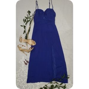 Royal Blue  Slit Dress